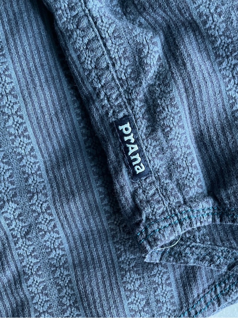 Prana Short-Sleeve Button-Up Shirt in Charcoal Gray - Picture 9 of 10
